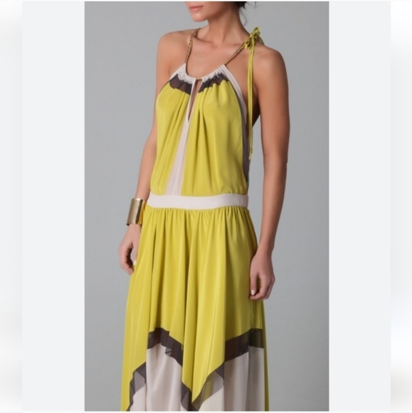 - Vintage rare runway Bcbgmaxazria "SILK" Gown - Picture 3 of 6